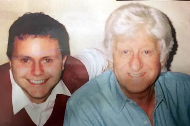 Ian Fortt with Jon Pertwee, who played the third Doctor in Doctor Who