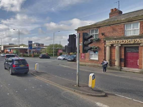 The 33-year-old victim was cycling along Garstang Road, Preston when he was attacked by two men on a moped on February, 19 at 8.25pm.