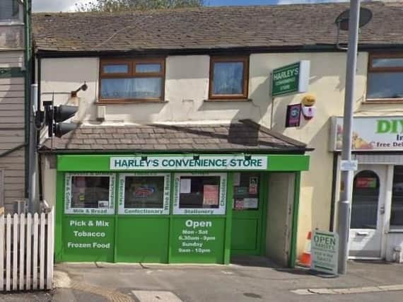 Harley's Convenience Store in Station Road, Bamber Bridge. Image courtesy of Google.