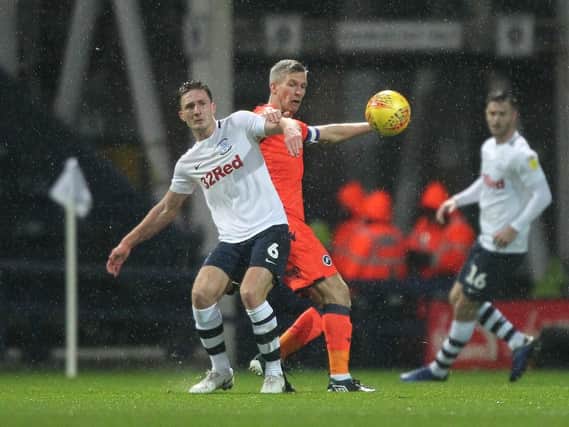 Ben Davies in action during the game against Millwall at Deepdale in December