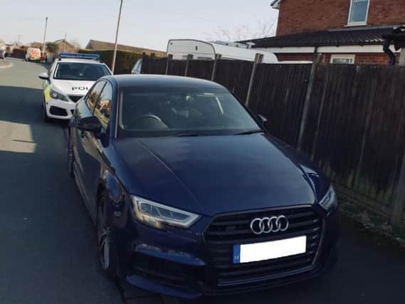 The car was reported after it had been parked up in Preston for 'an unusual amount of time'. Photo: Lancashire Police