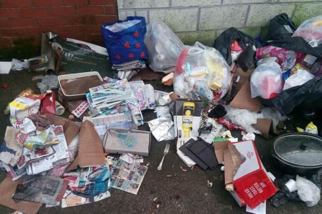 Residents have complained about the 'oozing' rubbish