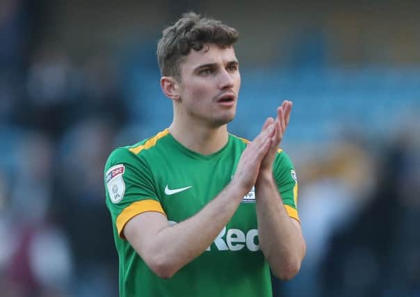 Ryan Ledson applauds the Preston fans after last Saturday's victory over Millwall