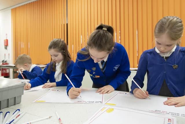 Pupils from St Andrew's CE Primary in Preston hard at work at the launch evnet