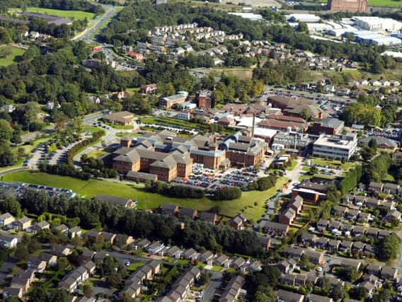 An aerial shot of Chorley and District Hospital