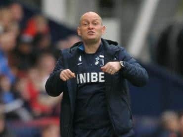Preston North End boss Alex Neil dishes out instructions against Bristol City