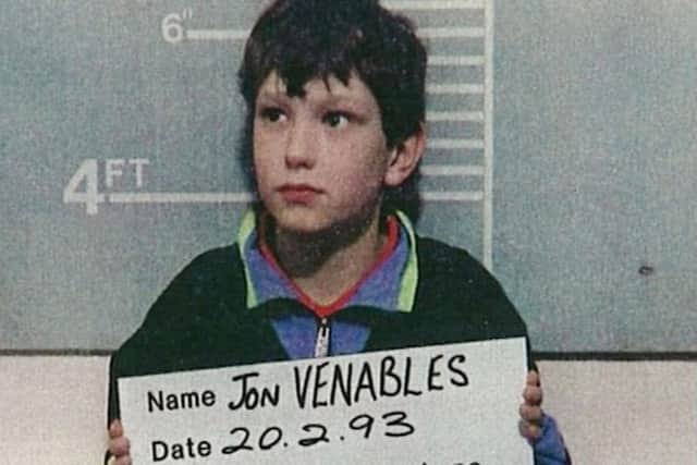 Jon Venables, 10 years of age, poses for a mugshot for police
