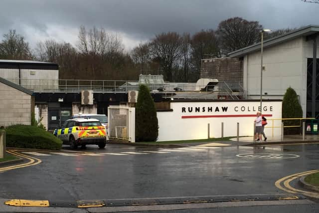 Police at Runshaw College