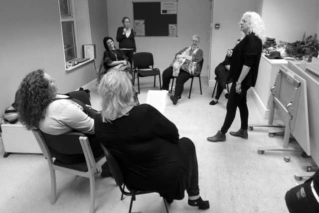 Lancashire Women Players rehearsing their production of Bryan, the ditch and the wardrobe