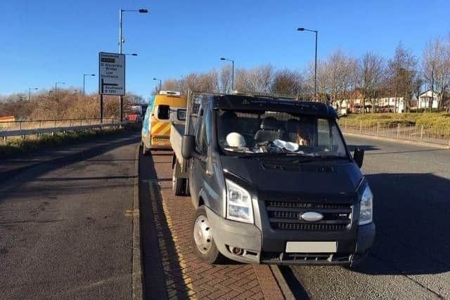 Jason Sayers parked his van in front of a speed camera