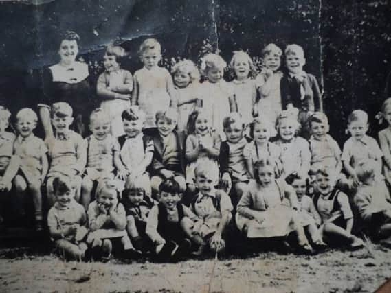St Mary's Junior School in  the 1950s. Michael Sheridan is middle row, fifth from left