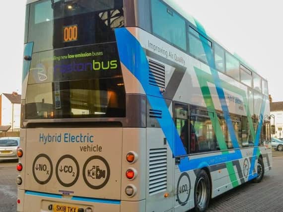 Hybrid electric bus on trial in Preston