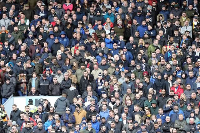 Preston fans look on at Blackburn on Saturday