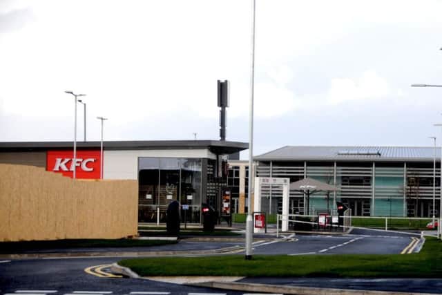 The new KFC in the foreground of Trinity CE Methodist Primary School (Images: JPIMedia)