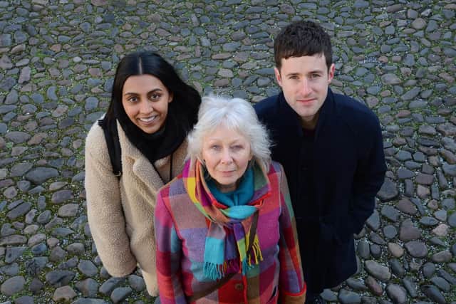 Lancastrians' cast members  Roberta Kerr, (centre),  Natasha Patel and  Matthew Durkan   photo: Darren Andrews