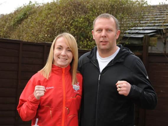Lisa Whiteside with her coach Mick Day