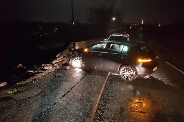 A VW Golf reported stolen from Nelson was spotted by police in Preston and pursued into Chorley at around 1am today. LANCS ROAD POLICE