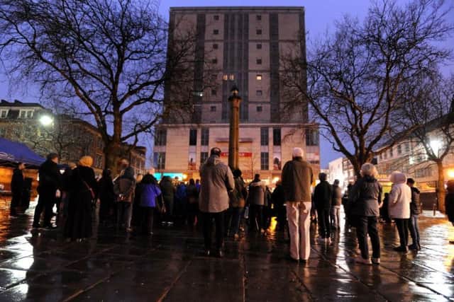 Vigil organised by the Preston Faith Forum at the Flag Market to honour the victims of the New Zealand terrorist attacks. Picture by Paul Heyes,