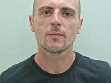 Peter Hull, 30, from Leyland, is wanted in connection with a hit and run in Corporation Street, Preston on February 25.