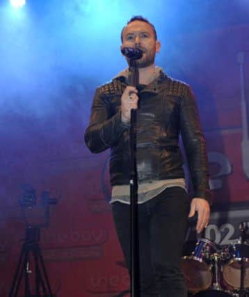 Kevin Simm performs at the Lancaster Christmas Light switch-on