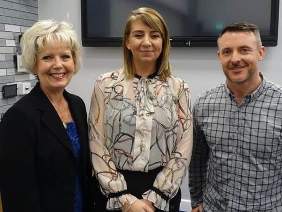 From left, Coun Karen Walton, Cabinet Member for Public Health and Safety, Wellbeing and Environmental at South Ribble Borough Council, Anna-Marie Knipe, chairman of the SRDAA, and internet star Simon McDermott