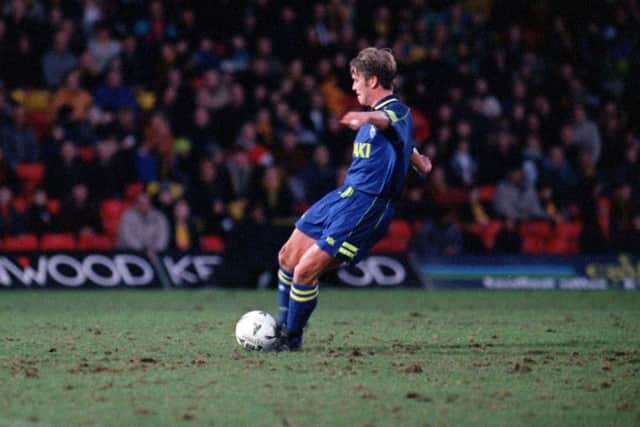 Gary Parkinson scores for Preston with a thunderbolt free-kick against Watford