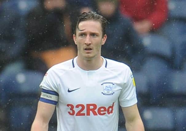 Ben Davies wearing the captain's armband in Preston's win against Birmingham at Deepdale