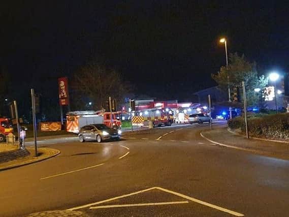 Fire engines on Port Way this evening. Pic: Ashton and Riversway PACT