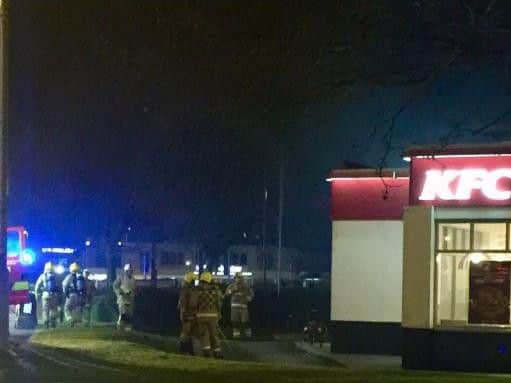 The KFC in Port Way at Preston Docks has closed temporarily after a kitchen fire at 8.15pm on Tuesday, March 26.