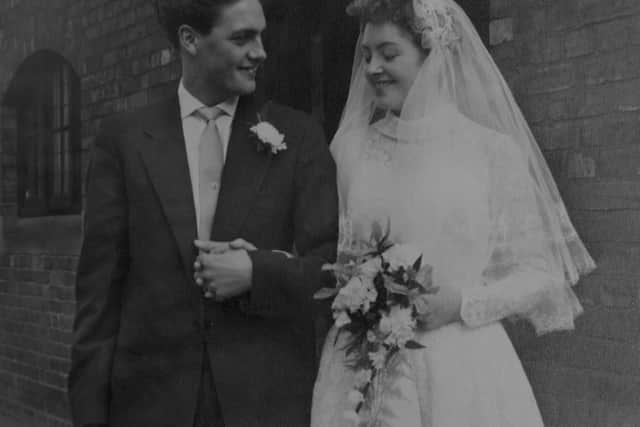 Audrey and Gerald Marsden on their wedding day