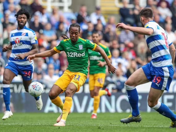 PNE midfielder Daniel Johnson in action against Reading