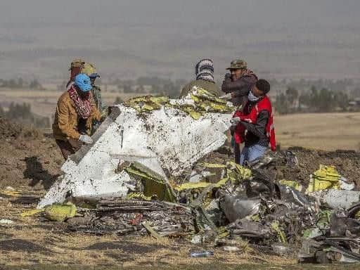 Debris from the air crash which killed 157 people, including Penwortham aid worker Sam Pegram