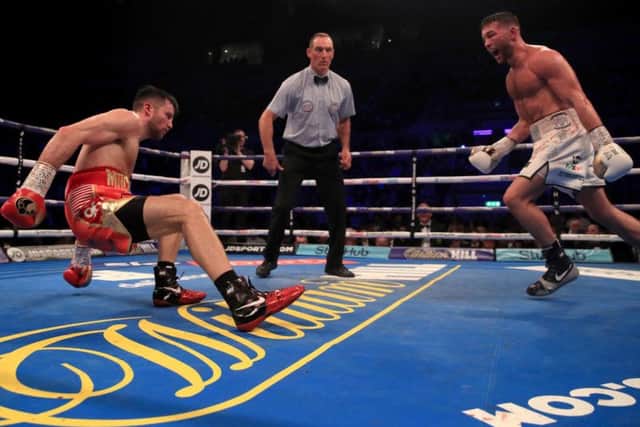 Scott Fitzgerald floors Anthony Fowler