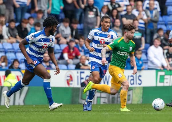 Sean Maguire on the attack at Reading