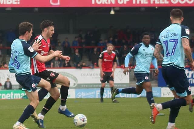 Morecambe were victorious against Crawley Town at the Globe Arena last weekend