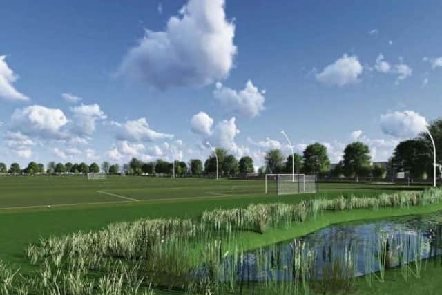 An artist's impression of PNE's proposed training ground at Ingol