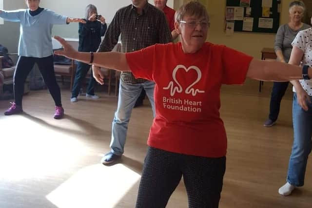 Lesley enjoying a Tai Chi class