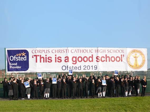 Pupils at Corpus Christi Catholic High School in Fulwood are celebrating being a Good School