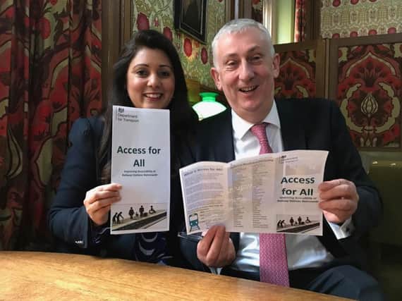 Parliamentary Under-Secretary of State at the Department for Transport, Nus Ghani MP, with Chorley MP and Deputy Speaker of the House of Commons, Sir Lindsay Hoyle