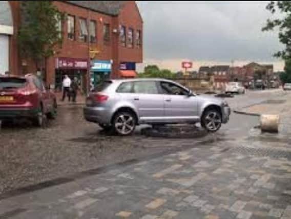 Another car comes to grief on the Fishergate Bollard