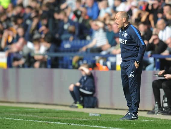 PNE manager Alex Neil on the touchline during the Sheffield United game