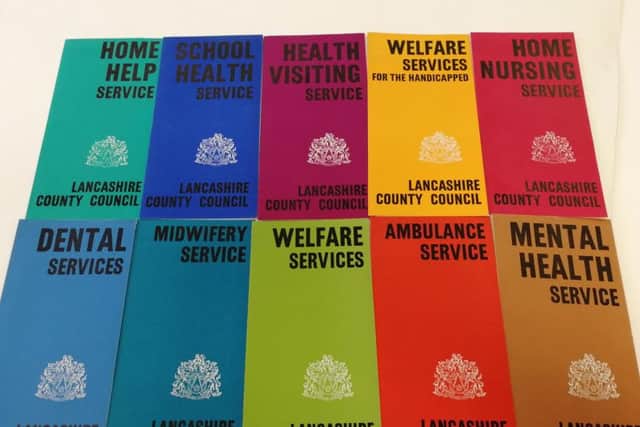 The leaflets laying out just some of the areas which Lancashire County Council was involved in during the 1950s and 1960s.