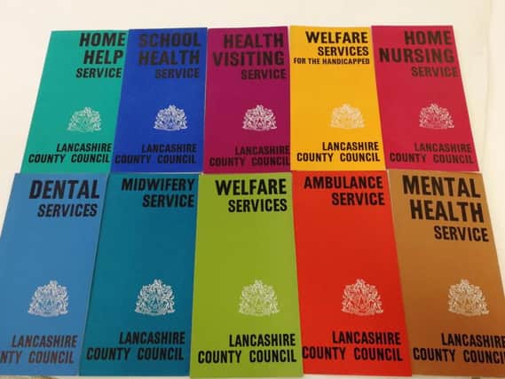 The leaflets laying out just some of the areas which Lancashire County Council was involved in during the 1950s and 1960s.