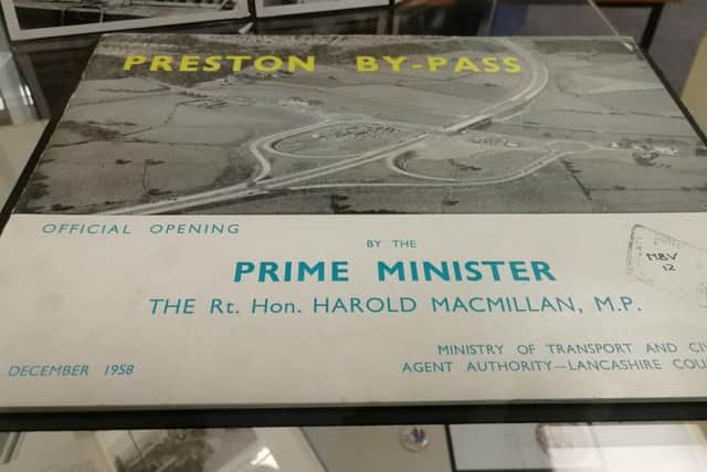 Commemorating the opening of the Preston bypass - now the M6 - a county council creation