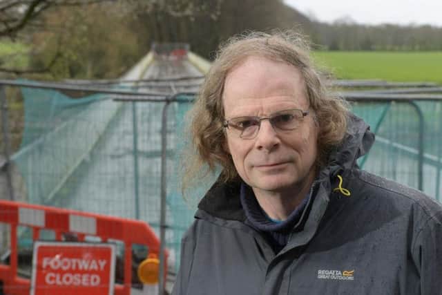 Michael Nye, has set up the Friends of the Old Tram Road Bridge after LCC closed the bridge until September due to 'safety issues'