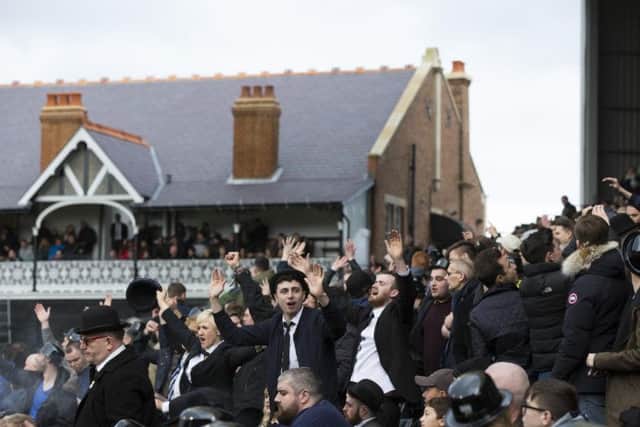 Preston supporters on Gentry Day at Craven Cottage in 2017