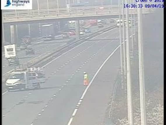 Pothole repairs on M6 southbound between J28 Charnock Richard and J27 Standish and Parbold causing major tailbacks