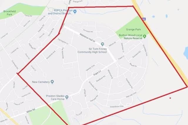 A Section 60 stop and search order was put in place in the Ribbleton area of Preston last night (Tuesday, April) after a "disturbance" in Grizedale Crescent.