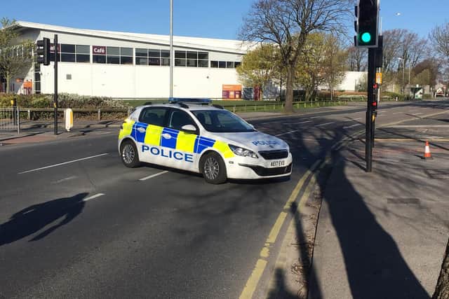 Lancaster Road in Morecambe remains closed after a female pedestrian was seriously injured in a collision with a Jaguar sports car at 5.30am this morning (Wednesday, April 10).