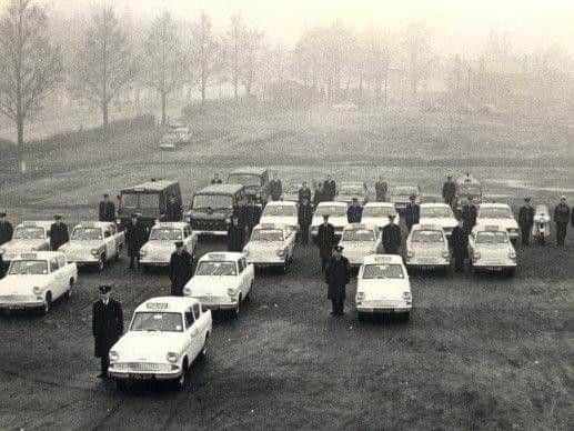 Fleet of Preston Borough Police vehicles in 1967